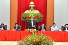 Tổng Bí thư Tô Lâm và các đồng chí lãnh đạo Đảng, Nhà nước dự phiên họp. Ảnh ĐĂNG KHOA