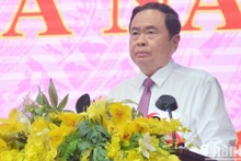 Ủy viên Bộ Chính trị, Phó Chủ tịch Thường trực Quốc hội Trần Thanh Mẫn phát biểu chỉ đạo.