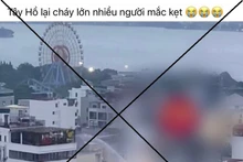 Thông tin tại quận Tây Hồ cháy lớn nhiều người mắc kẹt là sai sự thật. (Ảnh: congan.hanoi.gov.vn)