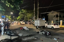 Hiện trường vụ tai nạn.