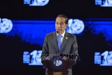Tổng thống Indonesia Joko Widodo phát biểu khai mạc Diễn đàn. (Ảnh: TTXVN)