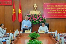 Đồng chí Trần Tuấn Anh phát biểu tại buổi làm việc.