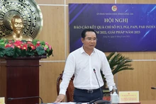 Bí thư Tỉnh ủy Long An Nguyễn Văn Được phát biểu chỉ đạo tại hội nghị.