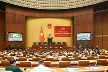 Quang cảnh Hội nghị toàn quốc lần thứ nhất triển khai luật, nghị quyết của Quốc hội khóa XV. (Ảnh: DUY LINH)