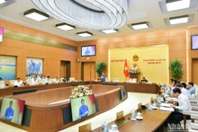 Quang cảnh phiên họp của Ủy ban Thường vụ Quốc hội chiều 14/5. (Ảnh: DUY LINH)