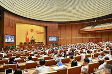 Quang cảnh một phiên thảo luận ở Hội trường Diên Hồng tại Kỳ họp thứ 5, Quốc hội khóa XV. (Ảnh: THỦY NGUYÊN)