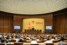 Quang cảnh một phiên thảo luận ở hội trường tại Kỳ họp thứ 6, Quốc hội khóa XV. (Ảnh: DUY LINH)
