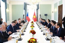 Thủ tướng Phạm Minh Chính và Thủ tướng Czech Petr Fiala hội đàm chính thức (Ảnh: NHẬT BẮC/VGP).