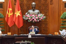 Thủ tướng Phạm Minh Chính chủ trì cuộc họp. (Ảnh: TRẦN HẢI)
