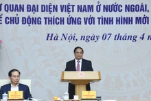 Thủ tướng Phạm Minh Chính chủ trì Hội nghị với các bộ, ngành, Cơ quan đại diện Việt Nam ở nước ngoài. (Ảnh: TRẦN HẢI). 