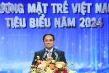 Thủ tướng Phạm Minh Chính phát biểu ý kiến tại Lễ trao Giải thưởng Gương mặt trẻ Việt Nam tiêu biểu 2024 (Ảnh: TRẦN HẢI). 