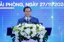 Thủ tướng Phạm Minh Chính phát biểu ý kiến tại TECHFEST Việt Nam 2024. (Ảnh: Trần Hải)
