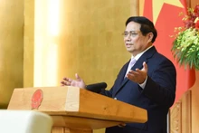 Thủ tướng Phạm Minh Chính phát biểu ý kiến tại Tọa đàm với các doanh nghiệp ASEAN. (Ảnh: TRẦN HẢI)