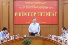Tổng Bí thư Tô Lâm chủ trì cuộc họp của Ban Chỉ đạo Trung ương về tổng kết việc thực hiện Nghị quyết số 18-NQ/TW. (Ảnh: TTXVN) 