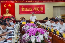 Toàn cảnh buổi làm việc với Đoàn Giám sát chuyên đề của Quốc hội.