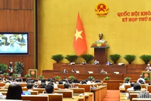 Quang cảnh phiên làm việc tại hội trường Quốc hội tại Kỳ họp thứ 6. (Ảnh: THỦY NGUYÊN) 