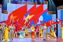 Tiết mục biểu diễn tại chương trình. (Ảnh: TRUNG HƯNG)