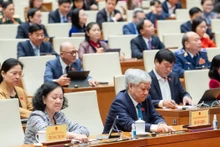 Quốc hội biểu quyết thông qua Luật Đất đai (sửa đổi). (Ảnh: DUY LINH) 
