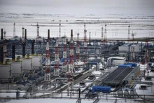 Toàn cảnh giếng khí đốt Bovanenkovo ở bán đảo Yamal, vùng tây bắc Siberia thuộc Nga. (Ảnh: AFP/TTXVN)