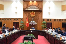 Cuộc họp của Ban Thường vụ Đảng ủy Chính phủ thảo luận, cho ý kiến về đề án sắp xếp, tổ chức lại đơn vị hành chính các cấp và xây dựng chính quyền địa phương 2 cấp. Ảnh | KHÁNH AN