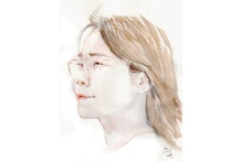 Ký họa chân dung nhà thơ Phùng Thị Hương Ly của họa sĩ Đỗ Hoàng Tường.