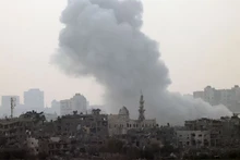 Khói bốc lên sau vụ tấn công của Israel vào Gaza, ngày 24/10/2023. (Ảnh: REUTERS)