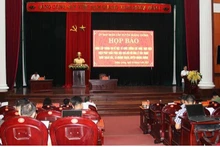 Quang cảnh buổi họp báo.