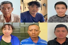 Các đối tượng: Bùi Văn Hoàng, Lê Thanh Liêm, Trần Gia Huy, Ông Thị Hoa, Thạch Sà Lệt, Lâm Quốc Sĩ (từ trái sang, từ trên xuống).