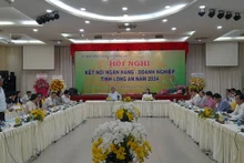 Quang cảnh hội nghị kết nối ngân hàng với doanh nghiệp.