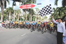 Lãnh đạo thành phố Tân An, Long An ra hiệu lệnh xuất phát. 