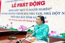 Phó Bí thư Thường trực Tỉnh ủy Sóc Trăng Hồ Thị Cẩm Đào phát biểu.