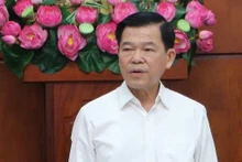 Phó Chủ nhiệm Ủy ban kiểm tra Trung ương Nguyễn Hồng Lĩnh phát biểu tại buổi làm việc.