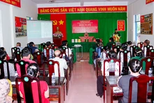Hội nghị tuyên truyền Luật Biên phòng Việt Nam tại Đồn Biên phòng Trung Bình.