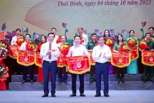 Các đơn vị và cá nhân đạt thành tích cao trong Liên hoan Dân vận khéo tỉnh Thái Bình năm 2023.