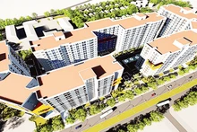 Phối cảnh dự án nhà ở xã hội tại ô đất CT3, CT4 khu đô thị Kim Chung, huyện Đông Anh.
