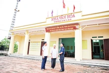 Nhà văn hóa thôn An Lạc, xã Quang Thịnh được xây mới khang trang có sự đóng góp quan trọng của Chi ủy Chi bộ thôn.