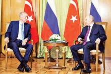 Các nhà lãnh đạo Nga và Thổ Nhĩ Kỳ gặp mặt tại Sochi, Nga. (Ảnh REUTERS)