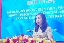 Thứ trưởng Ngoại giao Lê Thị Thu Hằng phát biểu tại hội nghị.