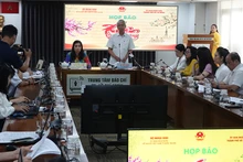 Quang cảnh buổi họp báo chương trình Xuân Quê hương 2024.