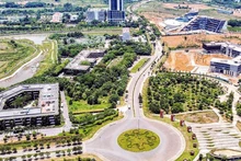 Khu công nghệ cao Hòa Lạc nhìn từ trên cao.