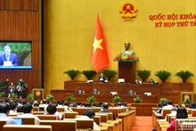 Quang cảnh phiên làm việc chiều 6/11. (Ảnh: THỦY NGUYÊN)