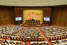Chiều 20/11, Quốc hội thảo luận tại hội trường về chủ trương đầu tư dự án đường sắt tốc độ cao trên trục Bắc-Nam. (Ảnh: DUY LINH)