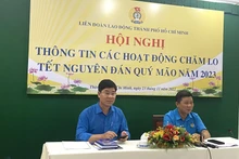 Lãnh đạo Liên đoàn Lao động Thành phố Hồ Chí Minh tại Hội nghị.