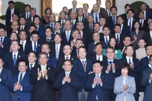 Thủ tướng Phạm Minh Chính với các doanh nghiệp Nhật Bản.