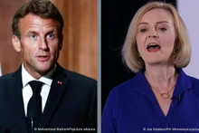 Tổng thống Pháp Emmanuel Macron và tân Thủ tướng Anh Liz Truss. (Ảnh: DW)