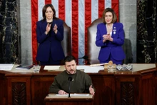 Tổng thống Ukraine Zelensky phát biểu trước Quốc hội Mỹ, ngày 21/12/2022. (Ảnh: Reuters)