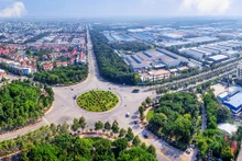 Một góc khu công nghiệp-đô thị và dịch vụ Mỹ Phước tại thị xã Bến Cát (Bình Dương) do Tổng công ty Becamex IDC đầu tư.