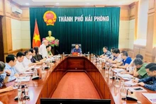 Quang cảnh cuộc họp của UBND thành phố Hải Phòng nhằm ổn định tình hình hoạt động của Ngân hàng SCB trên địa bàn thành phố. 