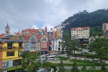 Trung tâm thị trấn du lịch Tam Đảo.