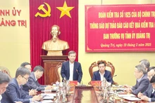 Bí thư Trung ương Đảng, Chánh án Tòa án nhân dân tối cao Lê Minh Trí phát biểu tại buổi làm việc. 